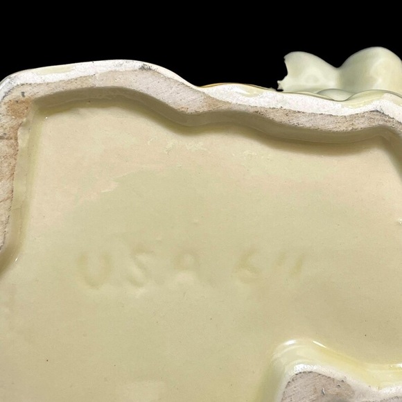 Vintage 1950s Shawnee Pottery Planter #611 USA - Hound Pekingese & Shih-Tzu Dogs - Picture 8 of 10